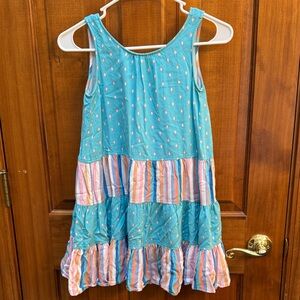 Matilda Jane Teal and Striped Dress